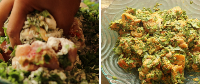 palak chicken fry recipe