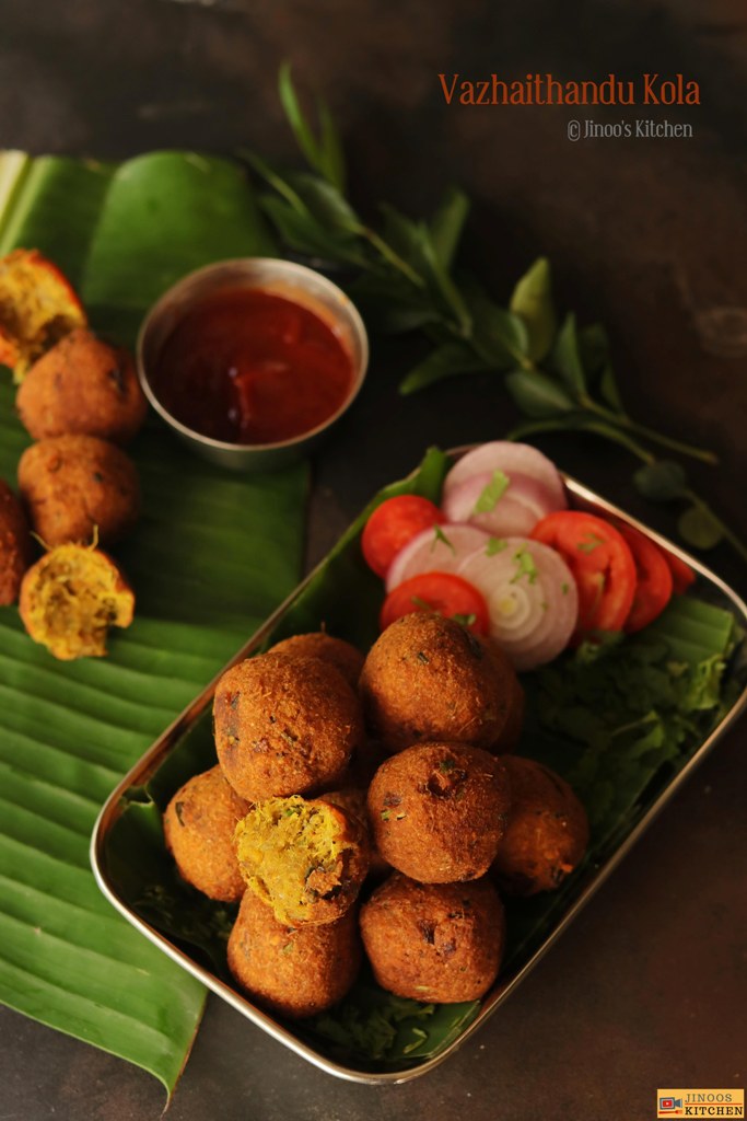 Vazhaithandu Kola urundai recipe | Banana stem kola urundai recipe