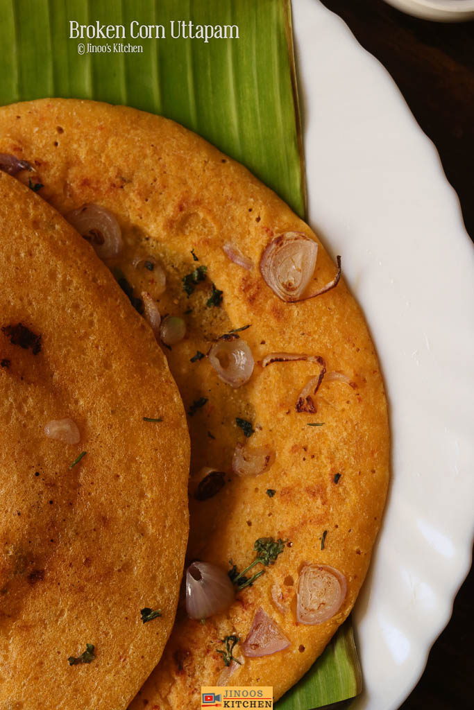 broken corn uttapam recipe corn rava uttapam recipe