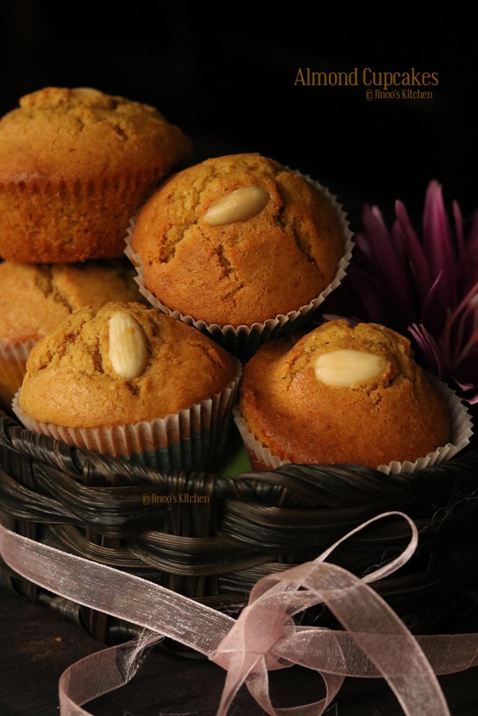 Almond cupcakes recipe | Quick and Easy Almond cup cakes recipe