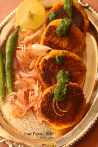 Raw papaya tikki recipe