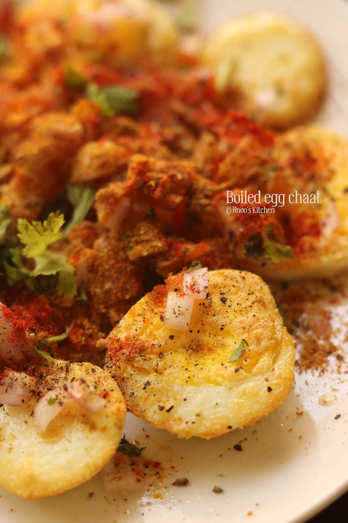 Boiled egg chaat recipe Egg snacks recipe