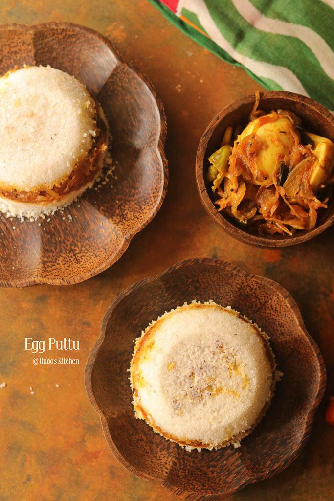 Mutta Puttu recipe | Egg Masala stuffed Puttu