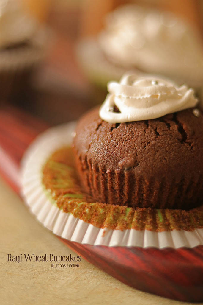 Ragi wheat cupcake recipe