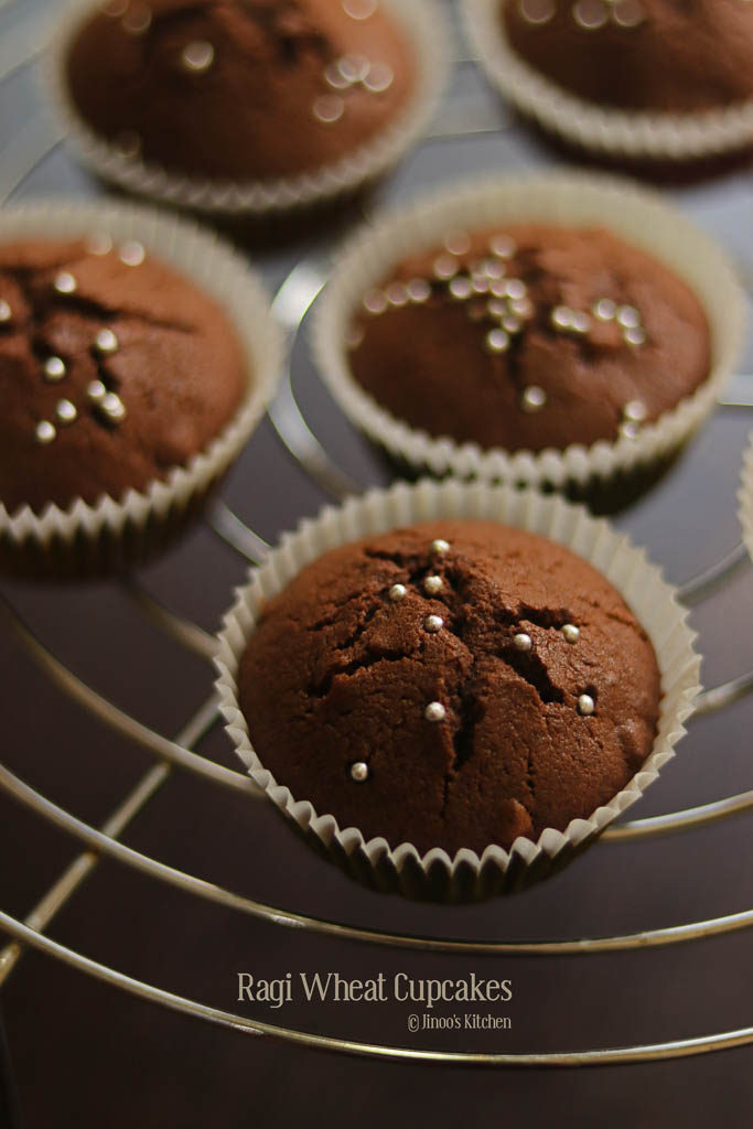 Ragi wheat cupcake recipe