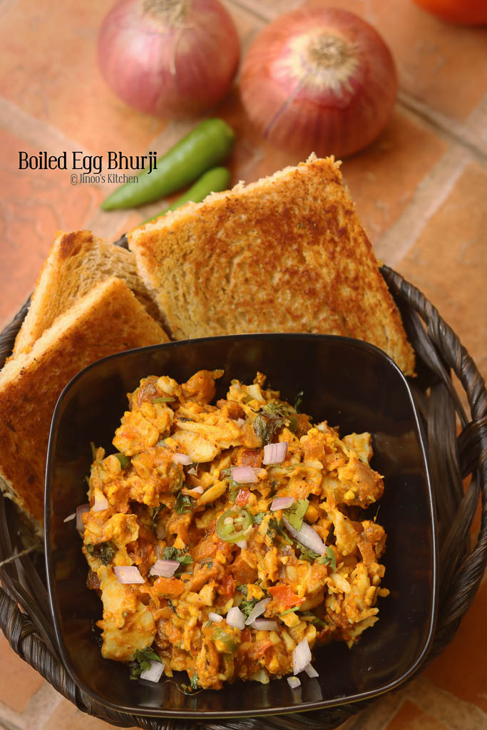 Egg bhurji recipe with boiled eggs | Bread toast and bhurji
