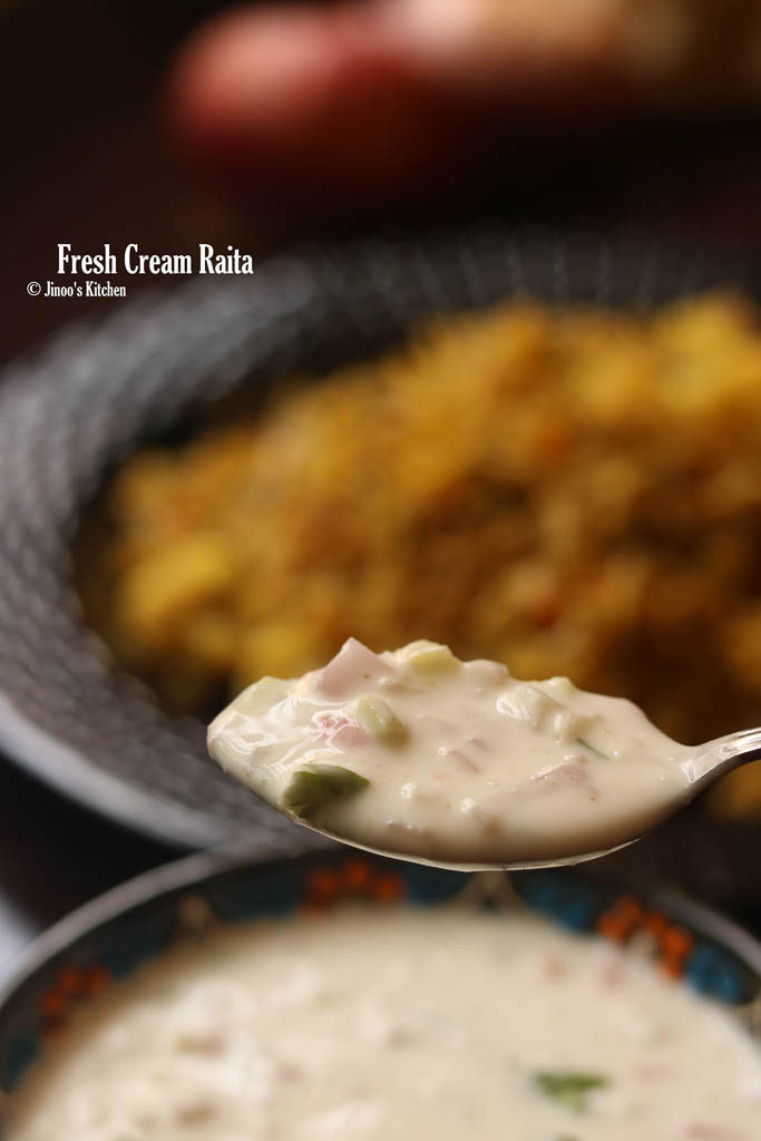 fresh cream raita recipe final image