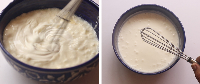 fresh cream raita recipe whisking