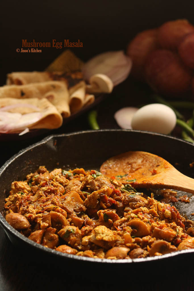 mushroom egg masala