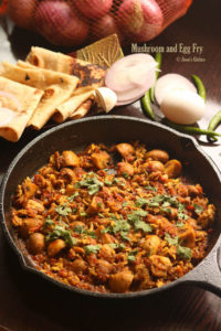 mushroom egg masala