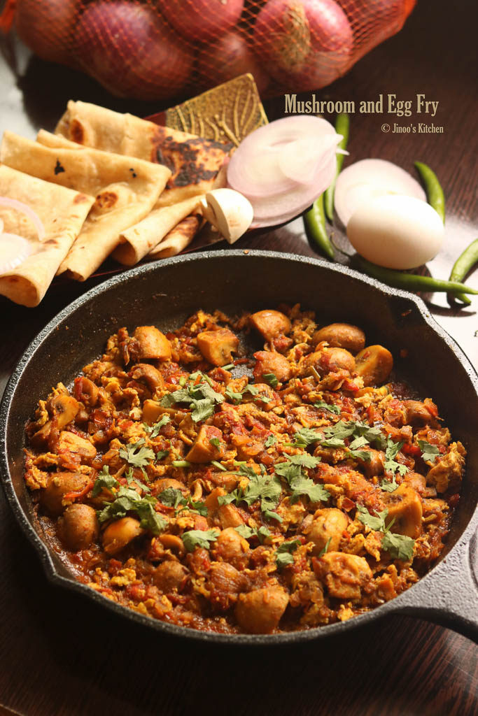 mushroom egg masala 