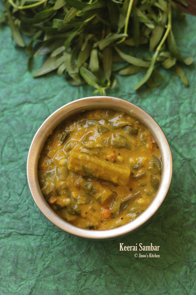 ponnanganni keerai sambar recipe