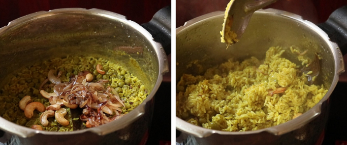 final touch Peas pulao recipe