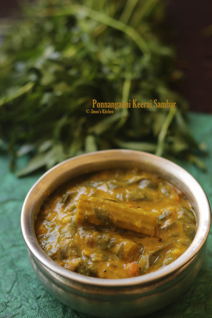 ponnanganni keerai sambar