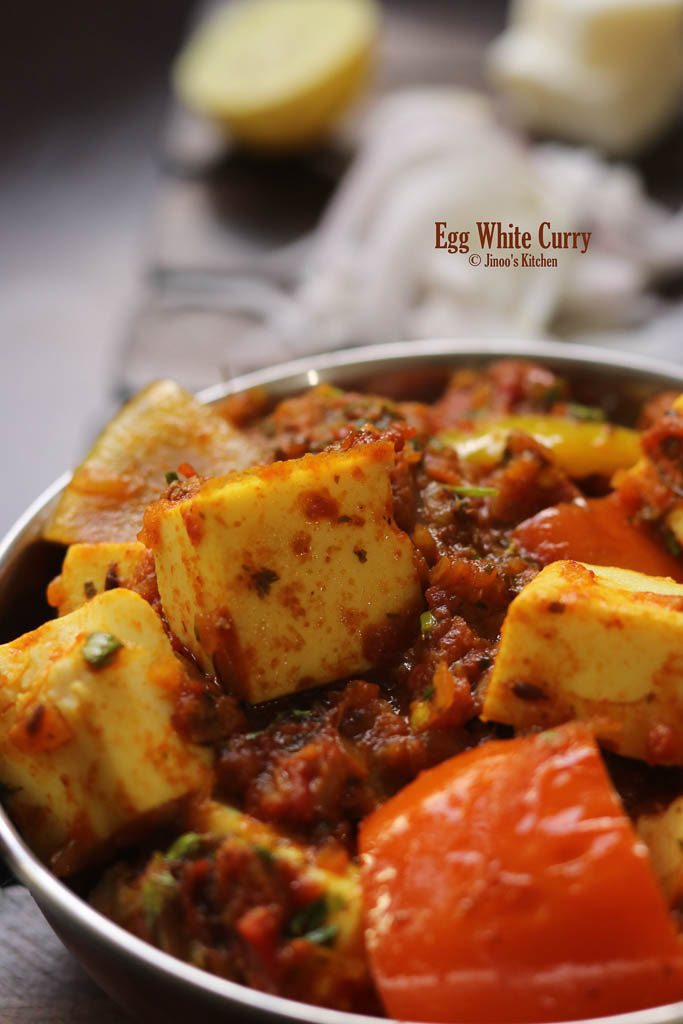 Kadai Egg white curry recipe