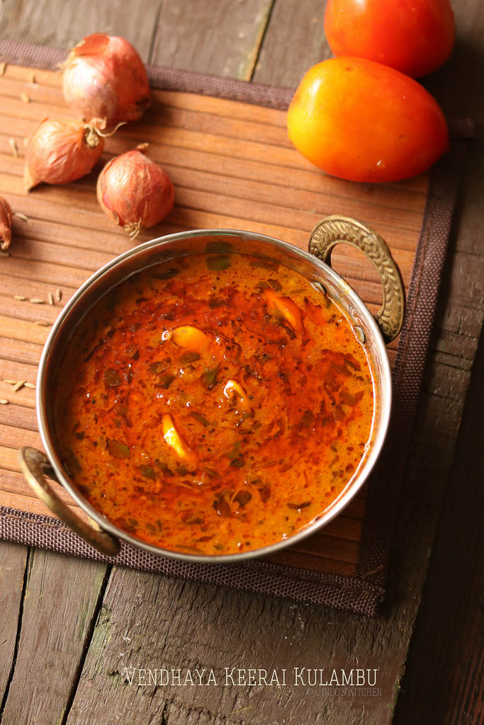 Vendhaya keerai Kulambu | Methi leaves curry for rice