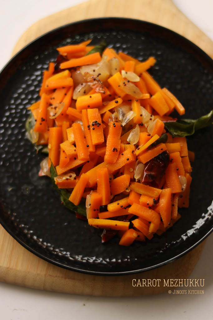 carrot mezhukkupuratti recipe | Easy carrot stir fry
