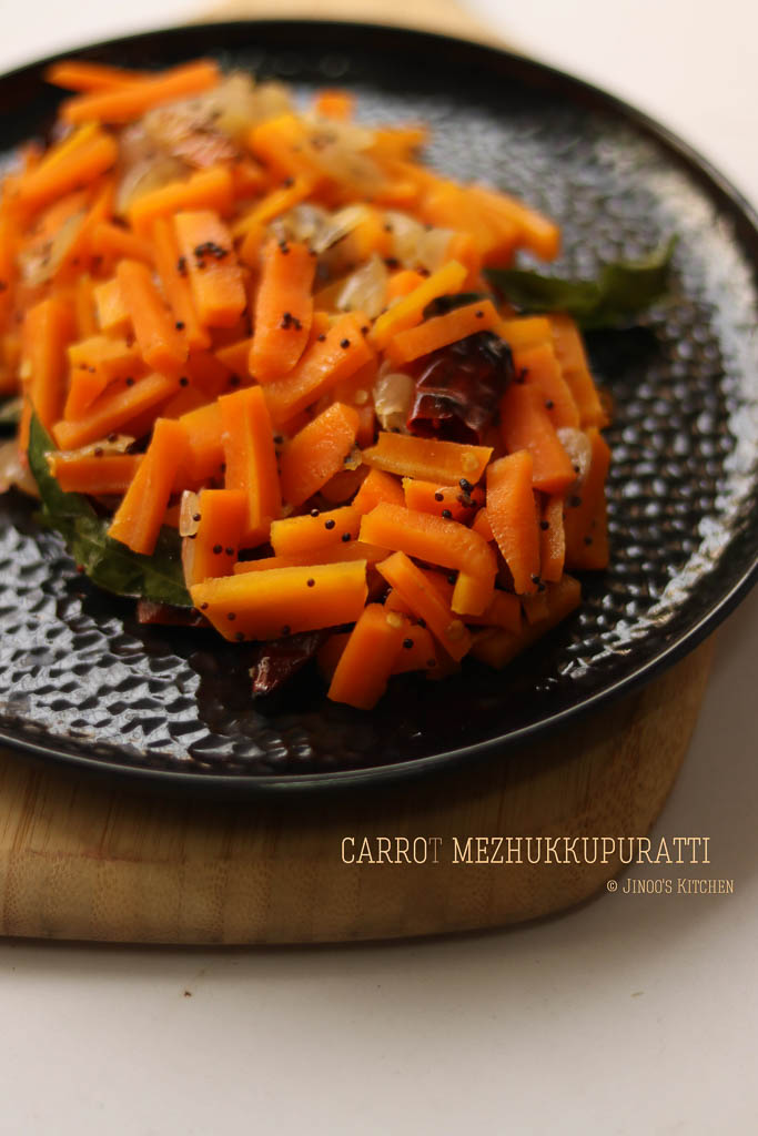 carrot mezhukkupuratti recipe