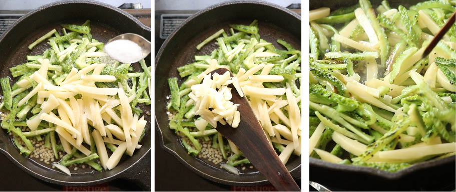 bittergourd potato fry