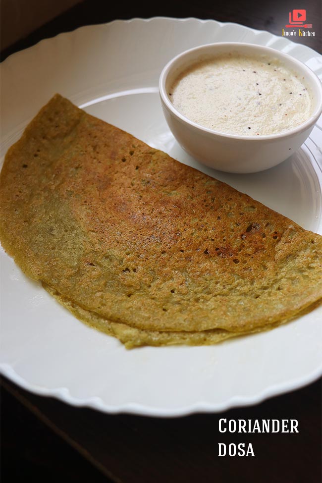 coriander dosa recipe