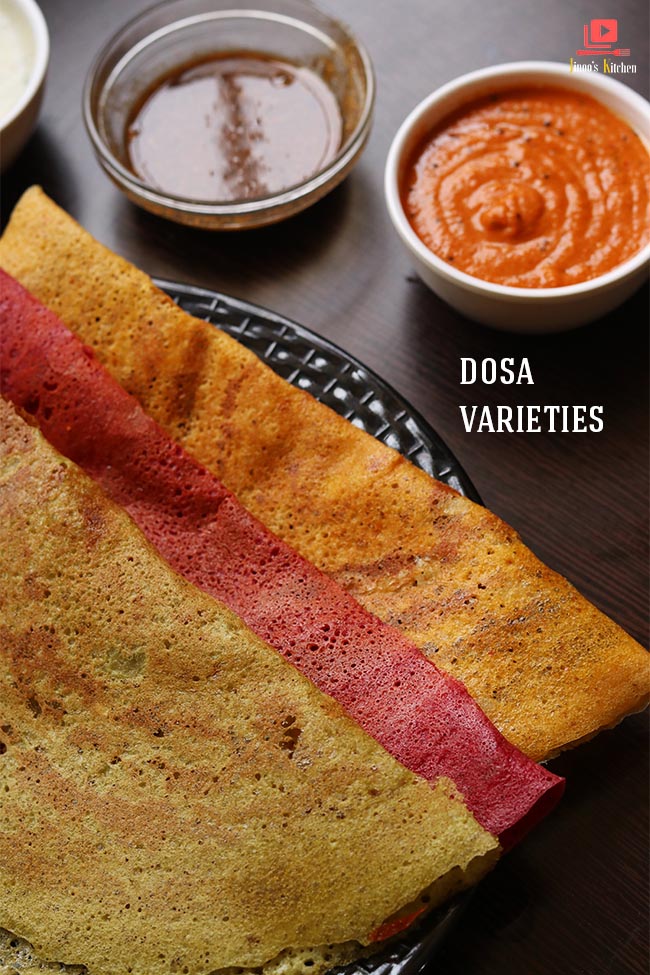 Dosa varieties with same dosa batter – 5 ways