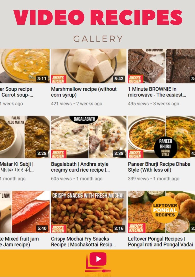 Video Recipes Gallery – Jinoos kitchen