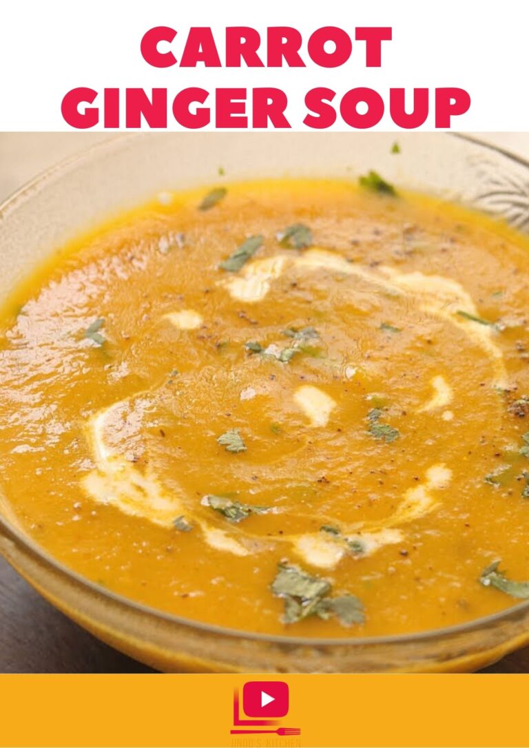 Easy and simple Carrot ginger soup recipe