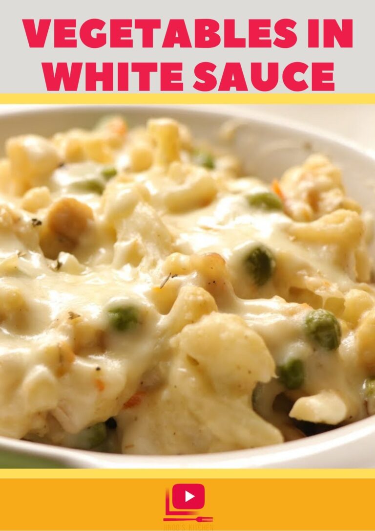 vegetables in white sauce recipe (Creamy and cheesy veggies)