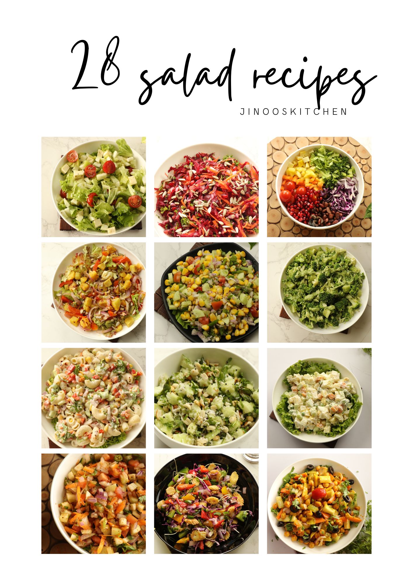 28 Days salad challenge - 28 healthy Salad recipes Jinoo's Kitchen