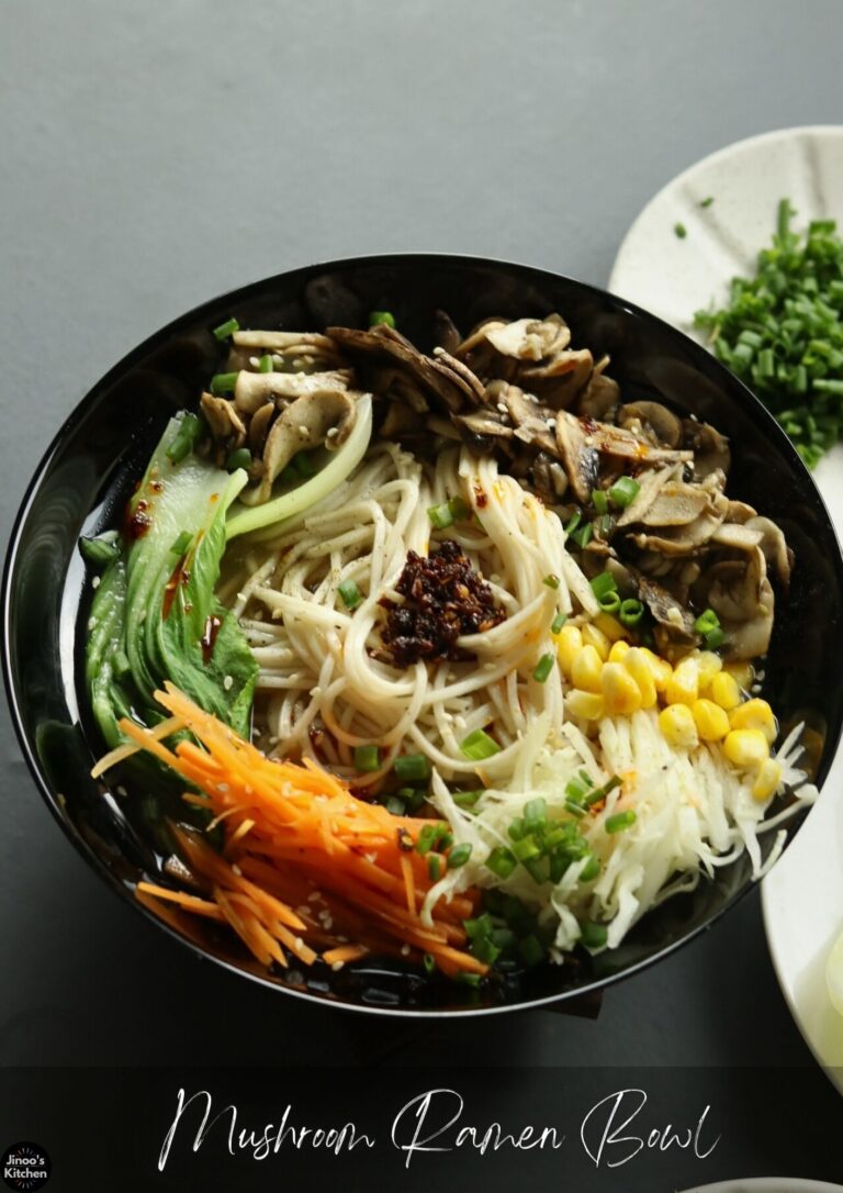 Mushroom Ramen Bowl | Comfort Dinner bowl | Veg Ramen