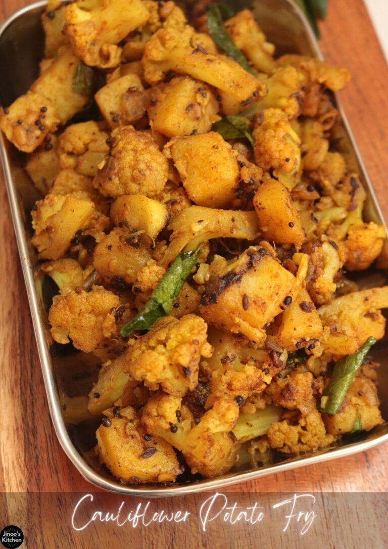 Cauliflower Potato Fry recipe | Aloo gobi fry for rice