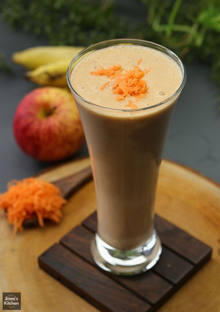 Healthy Morning Smoothie with Apple Banana Carrot and Oats | 30 Smoothie recipes (23/30)
