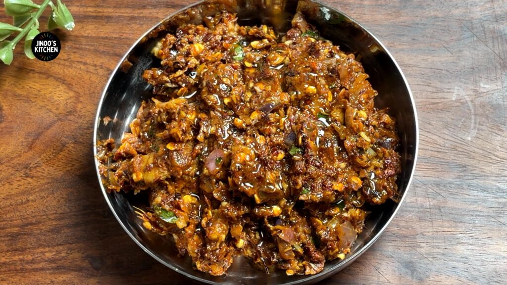 brinjal chammanthi for idli dosa final image